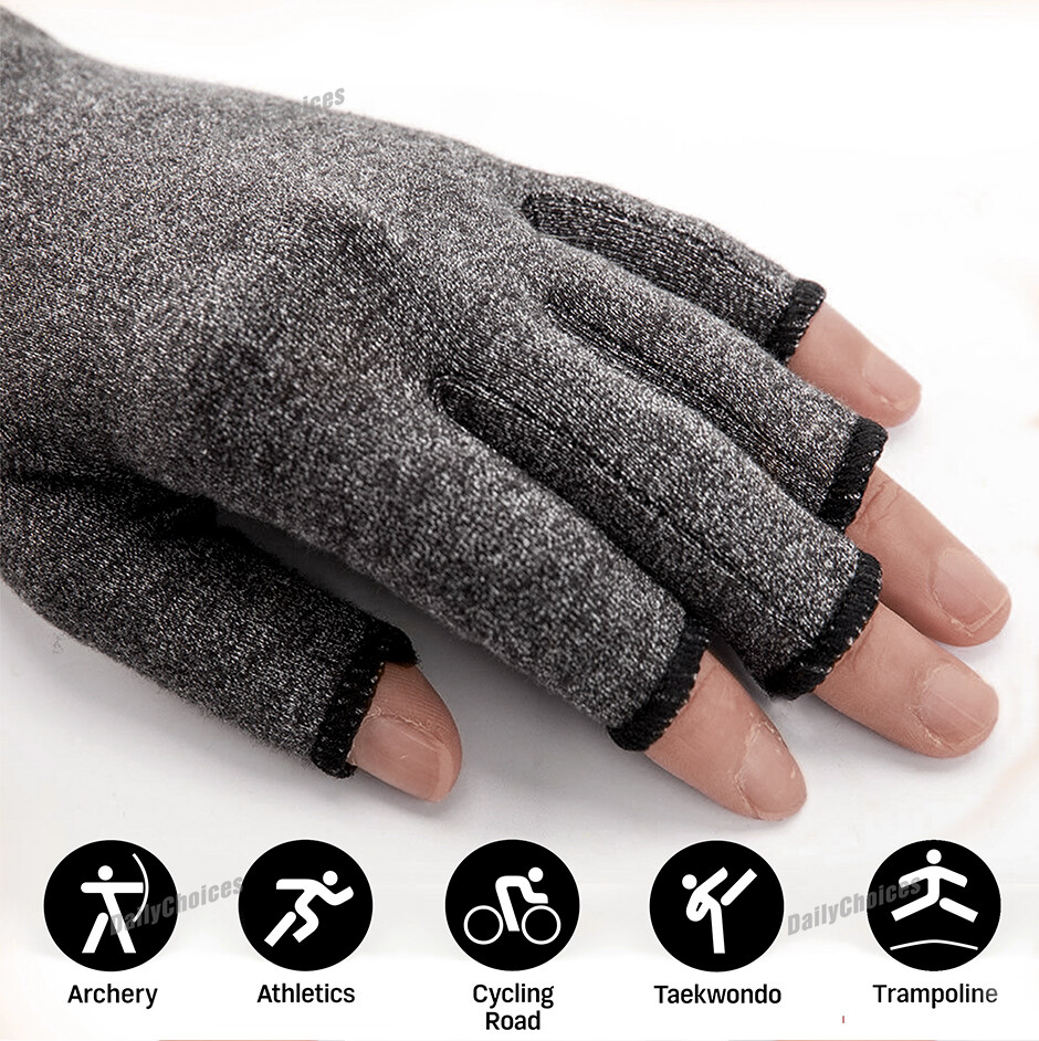 Arthritis Gloves Anti Slip Compression Open Finger Hand Gloves Joint Pain Relief