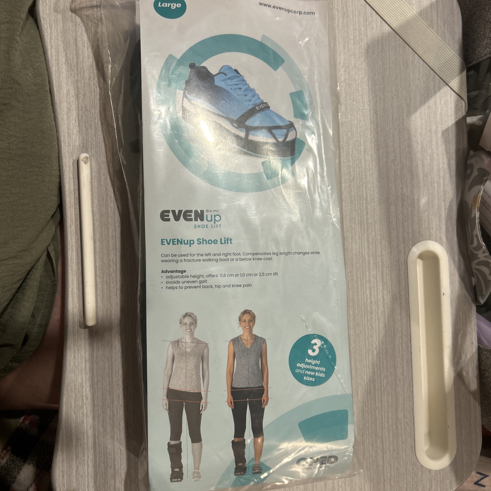 OPED EvenUp Shoe Lift 3 Height Adjustments Unisex Large