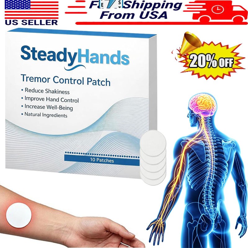 10x Steadyhands Tremor Control Patch,Steady Hands Control Patch ,Hand Stabilizer