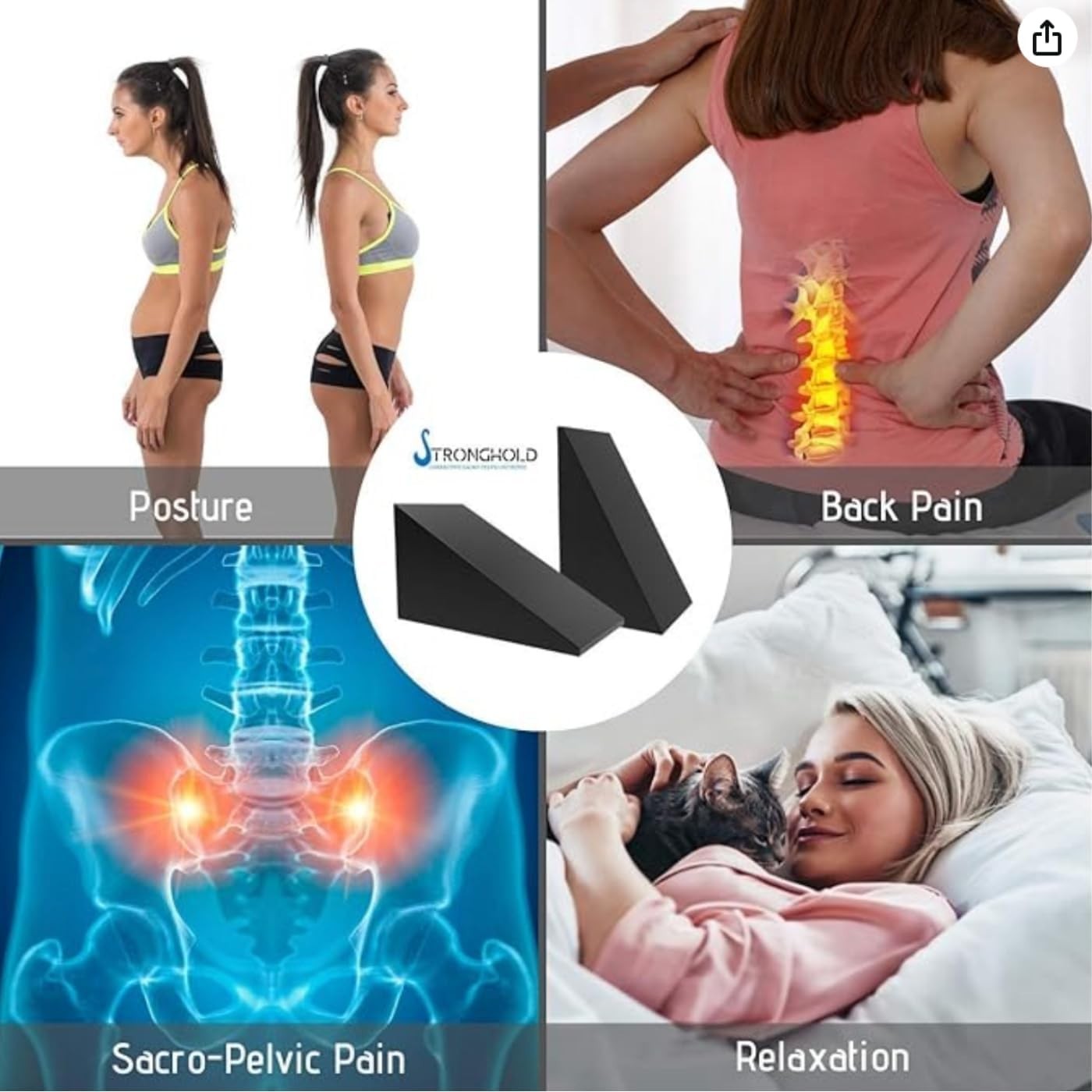 Black Sacral Blocks for Spine Alignment