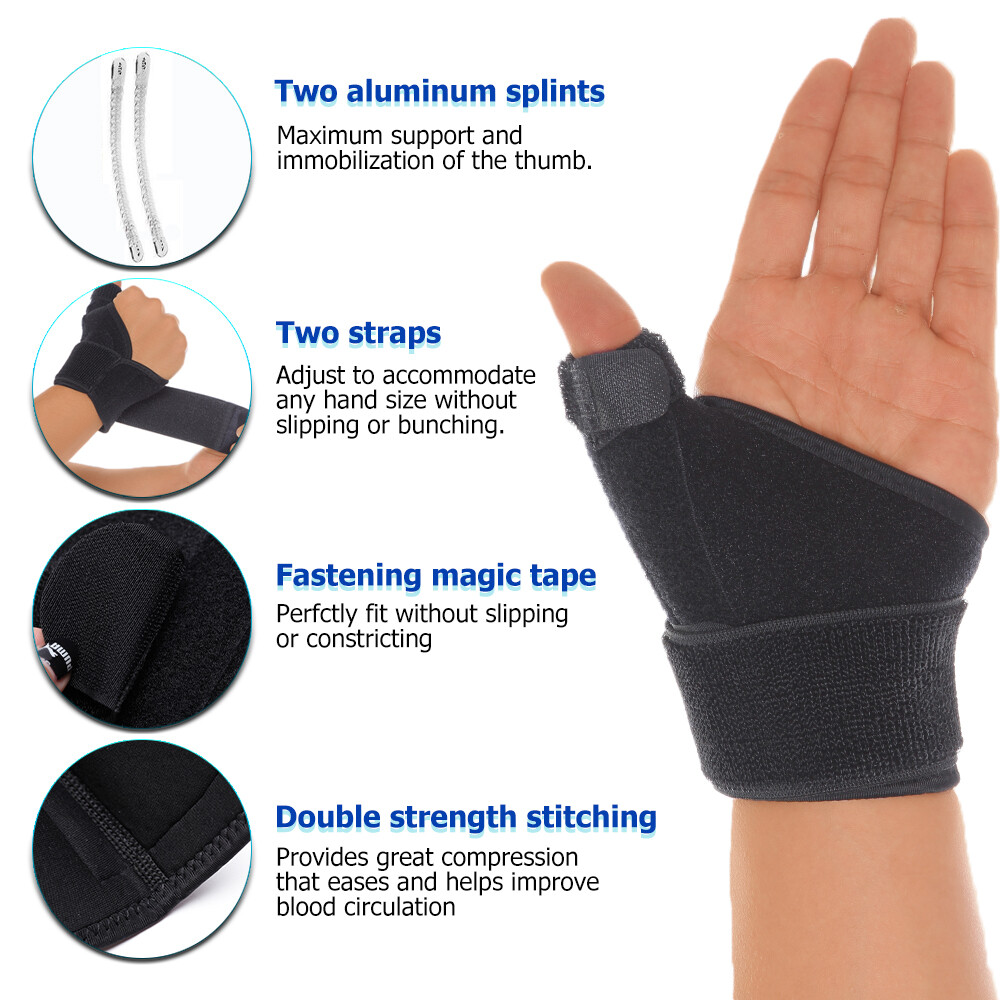 Thumb Wrist Support Brace Compression Gloves Carpal Tunnel Arthritis Sprain Wrap