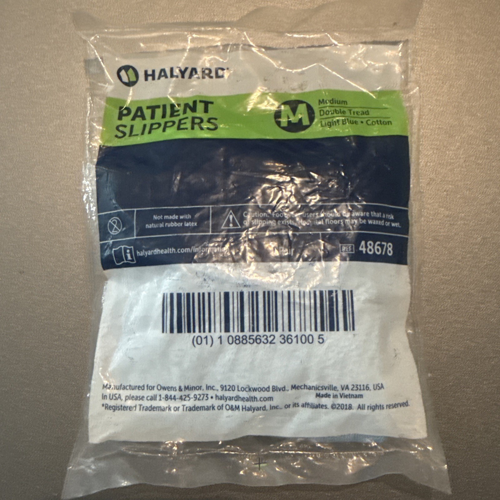 HALYARD Patient Slippers Medium 48678