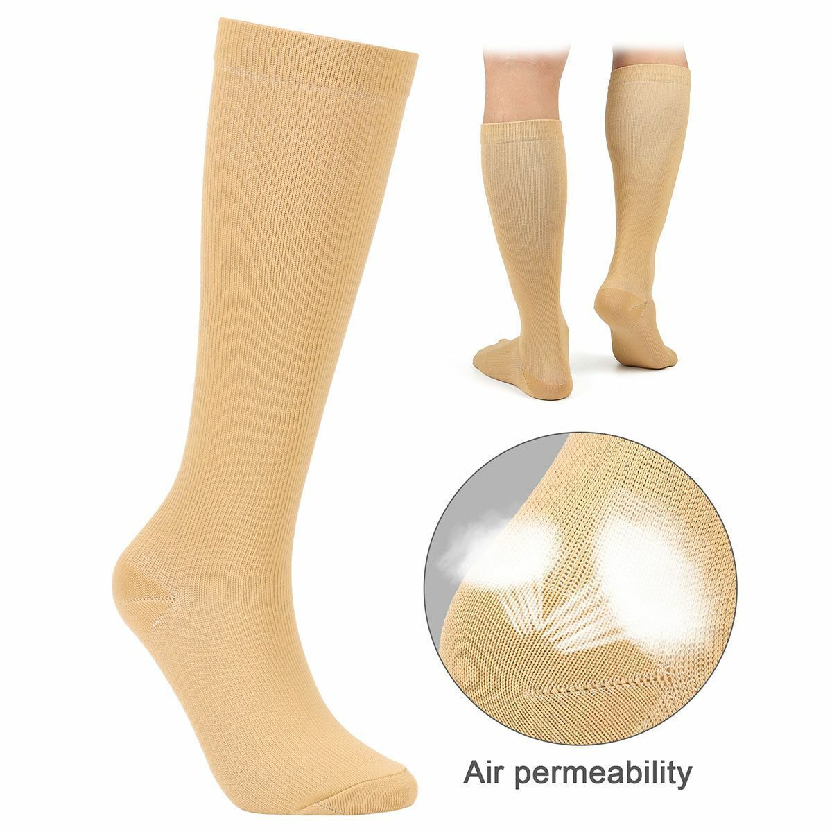 1-5Pairs Womens Compression Socks Pain Relief Calf Leg Foot Support Stocking US