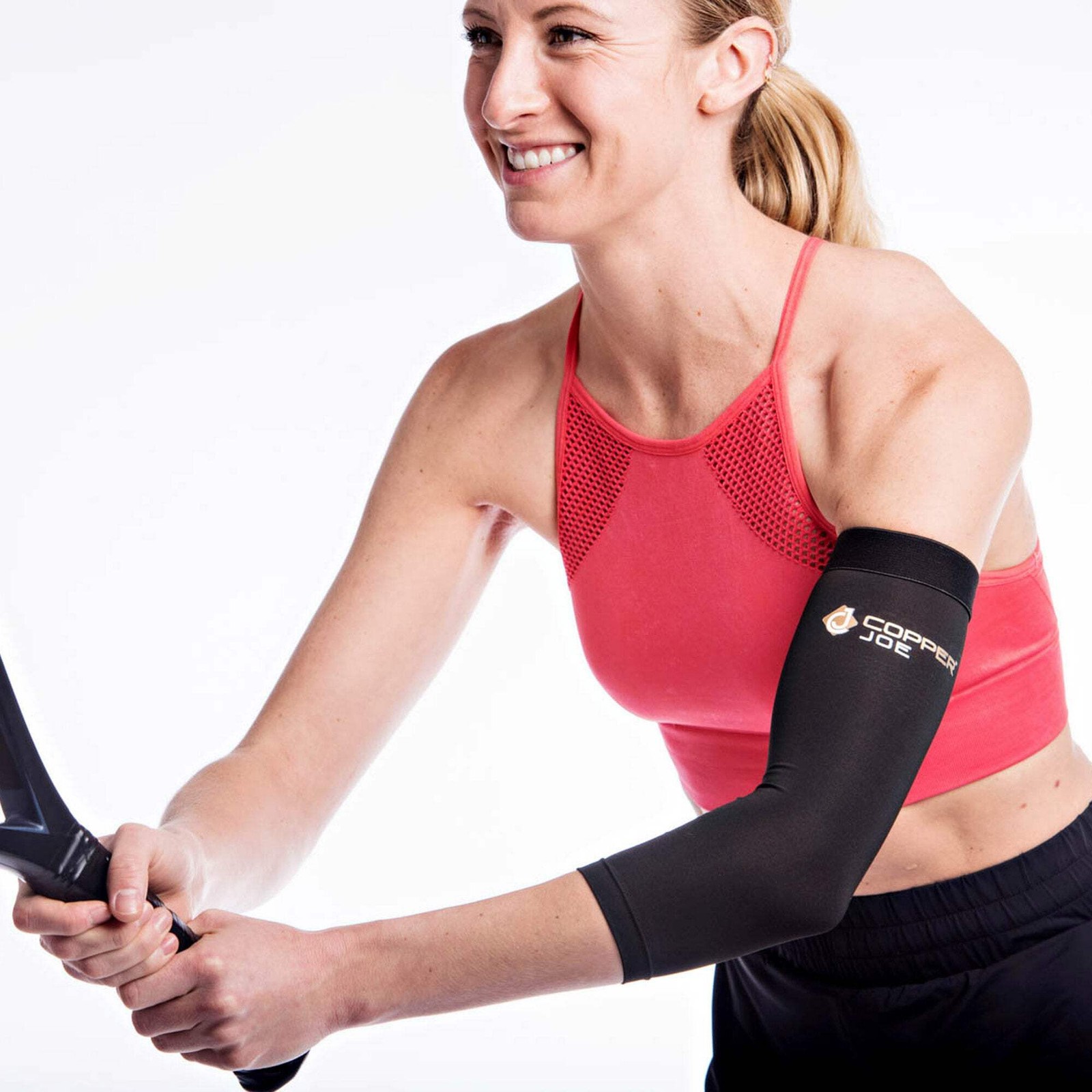 2 Pack Copper Joe Elbow Compression Sleeve Brace Arthritis Tennis Men and Women
