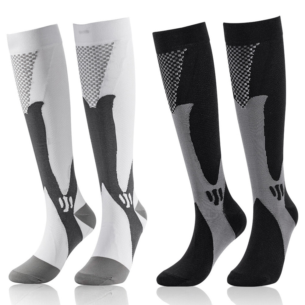 Comfy Compression, 2Pairs Calf Compression Socks for Fatigue, Pain, Leg Swelling