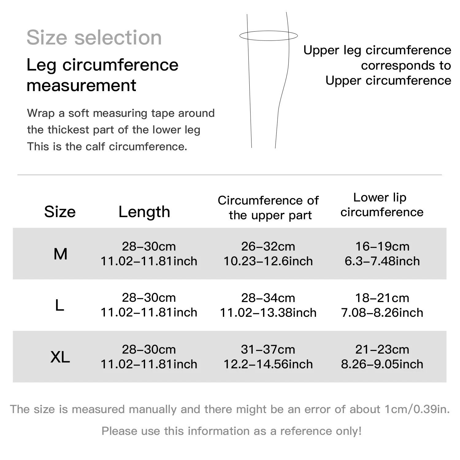 Calf Sleeves Footless Compression Socks Support Brace Shin Splint Pain Relief