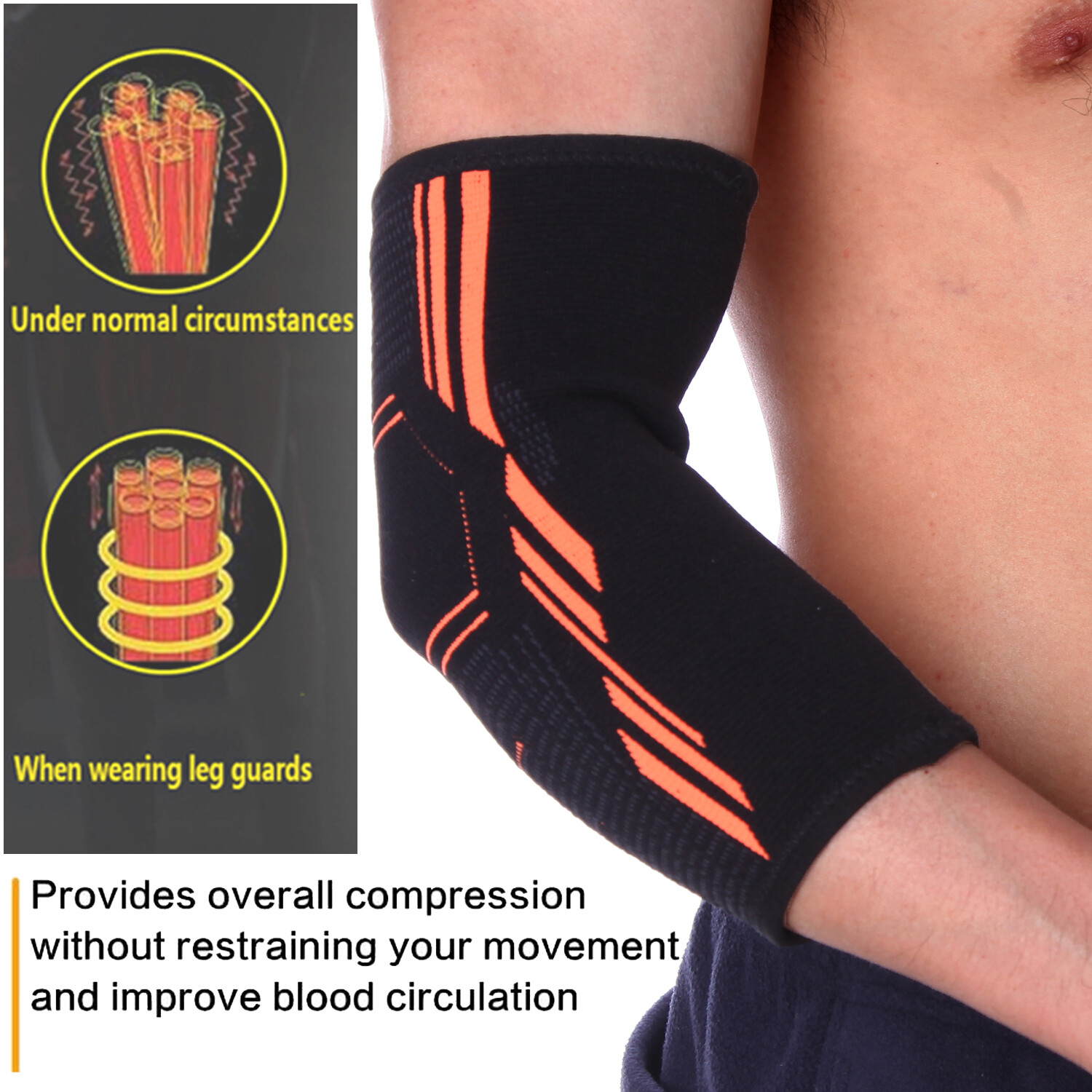 Copper Elbow Support Brace Arm Compression Sleeve Joint for Arthritis Joint Pain