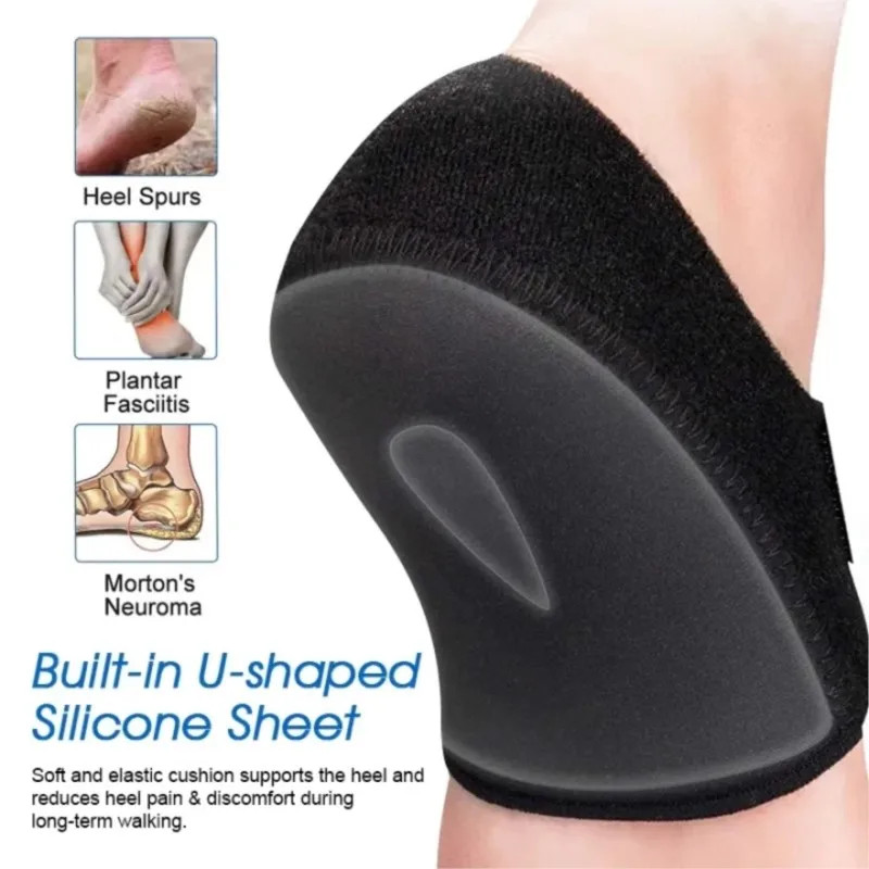 1 Pair Back Heel Protective Sleeve Heel Pad Adjustable Gel Heel Arch Support Foo