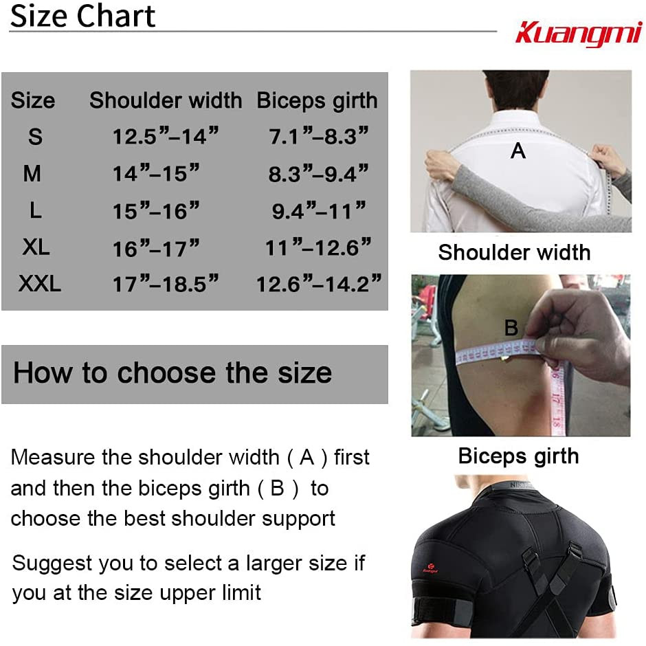 Double Shoulder Support Brace Strap Wrap Neoprene Protector (Xxx-Large)