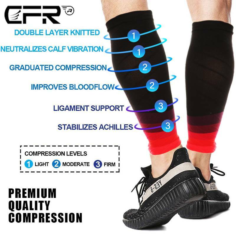 CFR Calf Compression Sleeve Leg Support Shin Exercise Sports Running Pain Relief