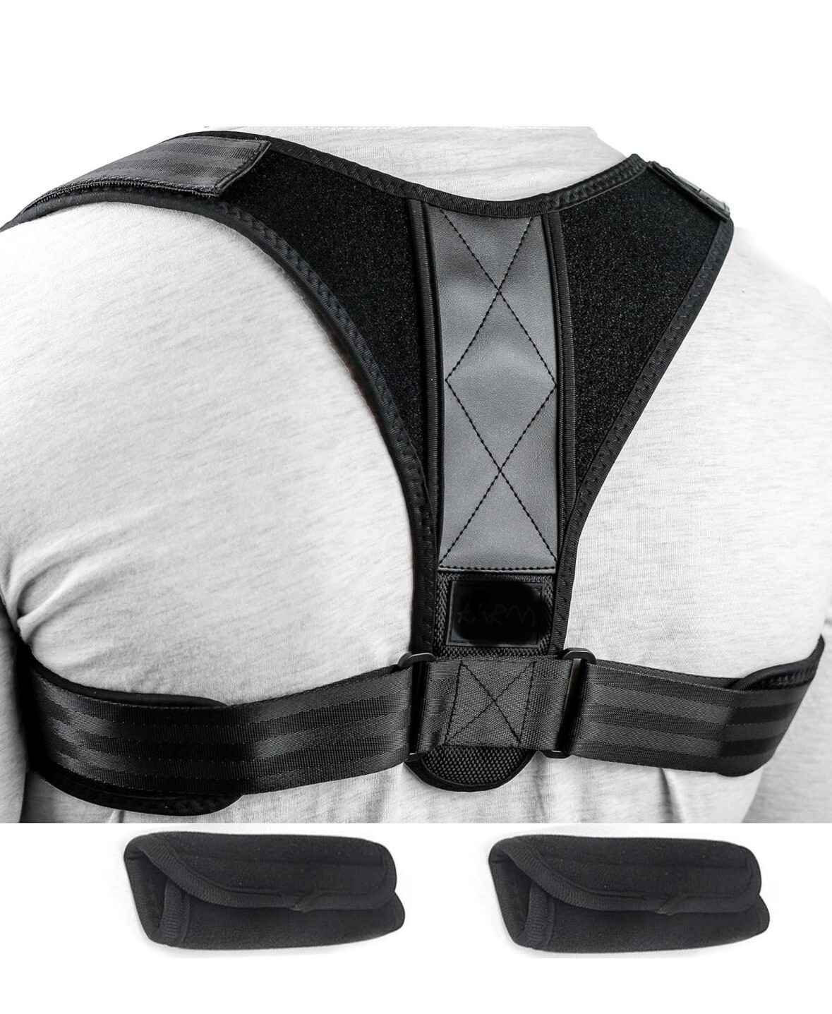 Adjustable Posture Corrector Back Straightener Support Shoulder Brace Black