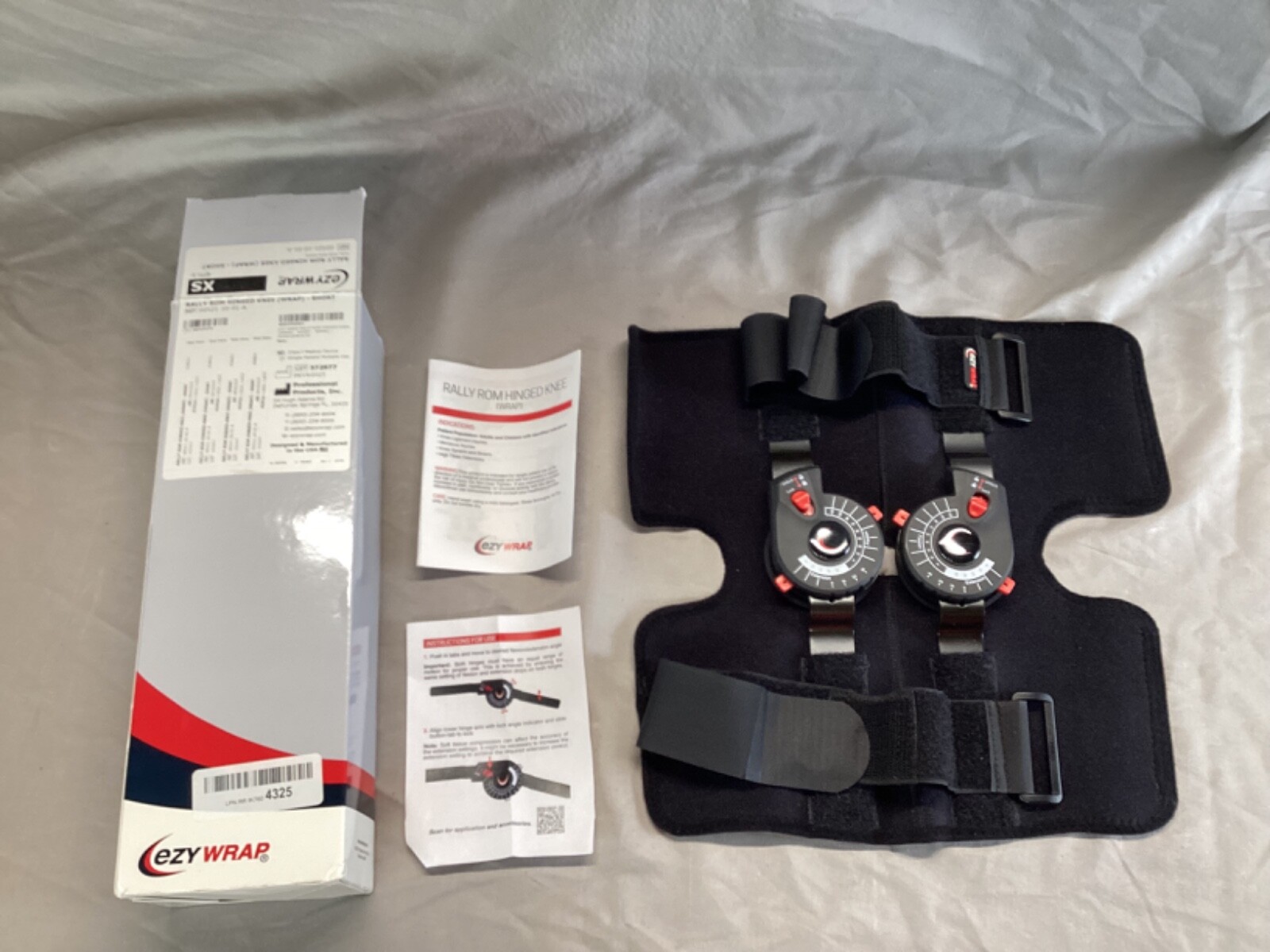 Rally ROM Knee Brace Adjustable Post Surgical Support Removable Hinges X-Small