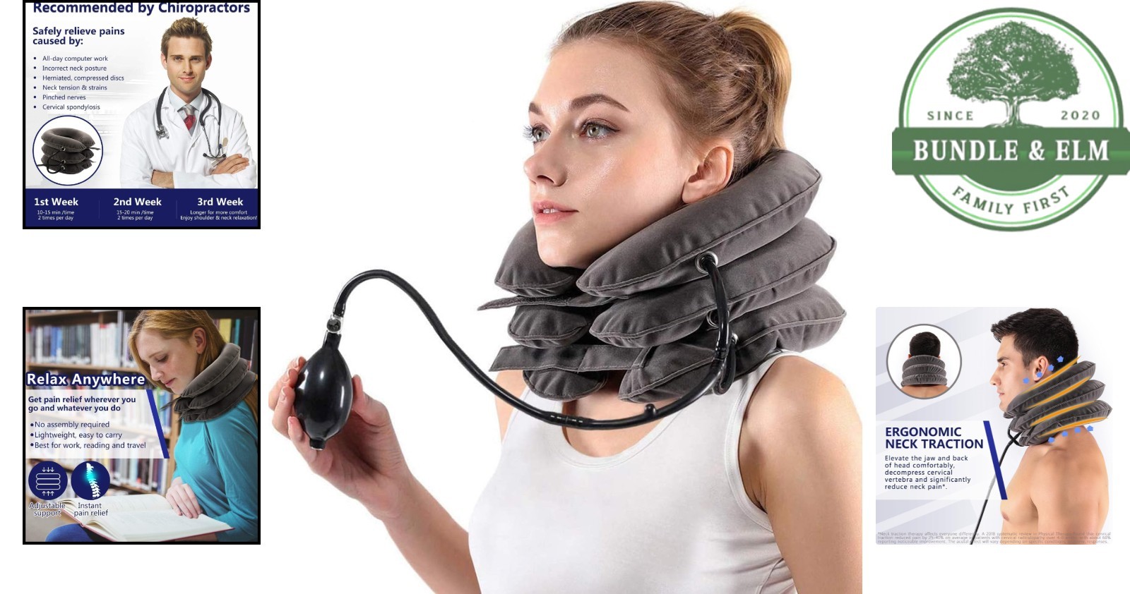 Lightweight Neck Traction Device – Adjustable Air Support for Comfort