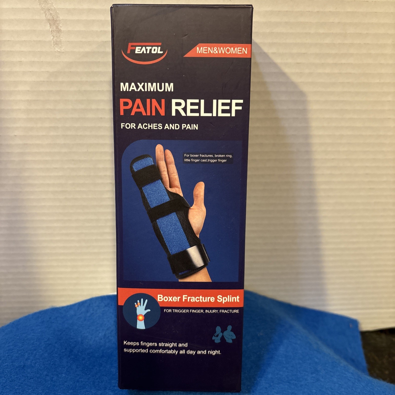 Featol Unisex M/L Left Hand Boxer Fracture Splint-NEW/SEALED
