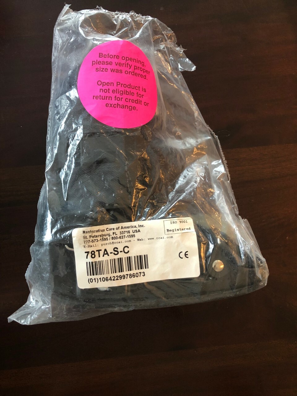 RCAI Restorative Care Of America TA Boot Static Orthopedic Boot Small – 78TA-S-C