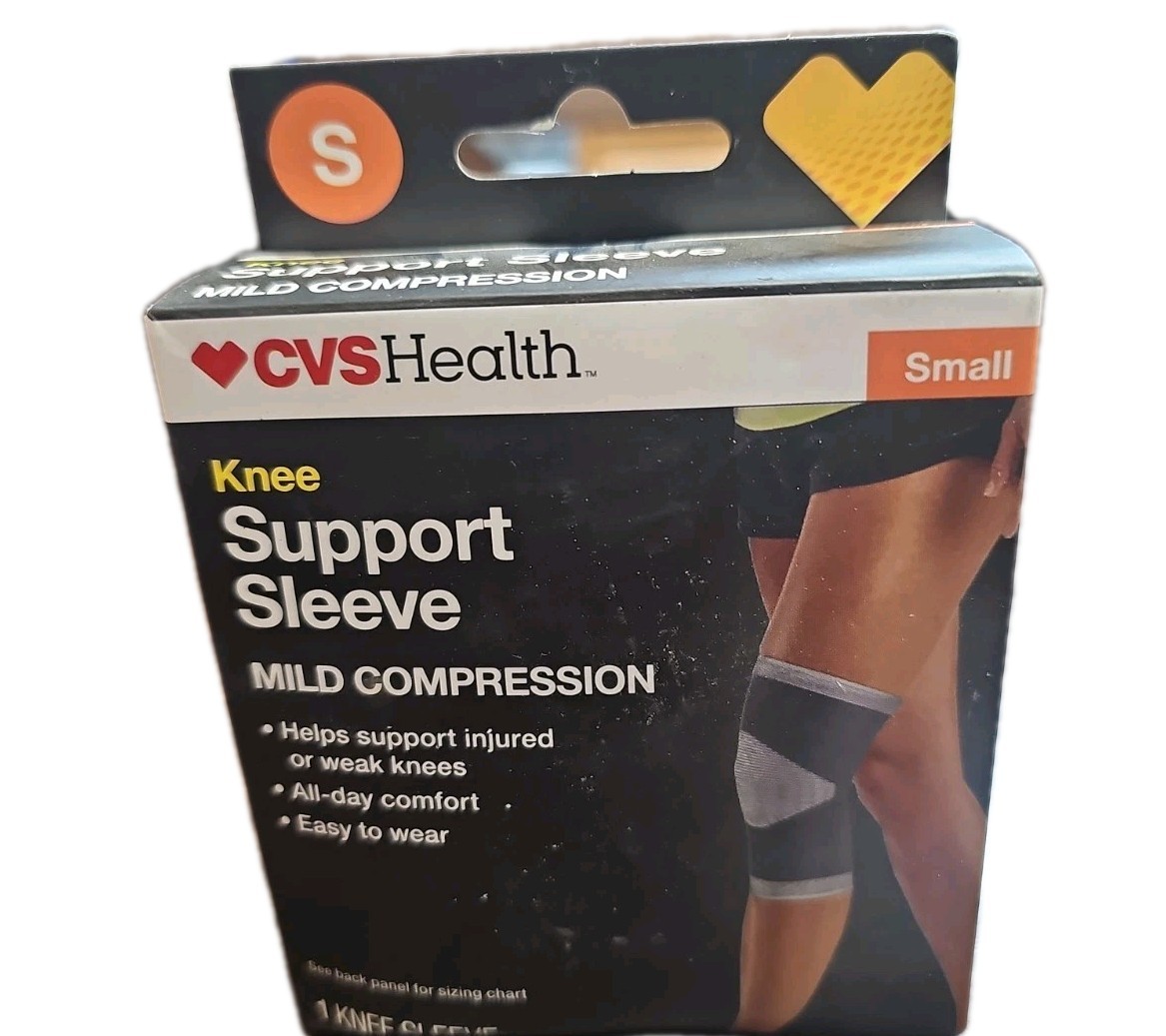 CVS Health Knee Support Sleeves Mild Compression SMALL Damaged Packages F/S