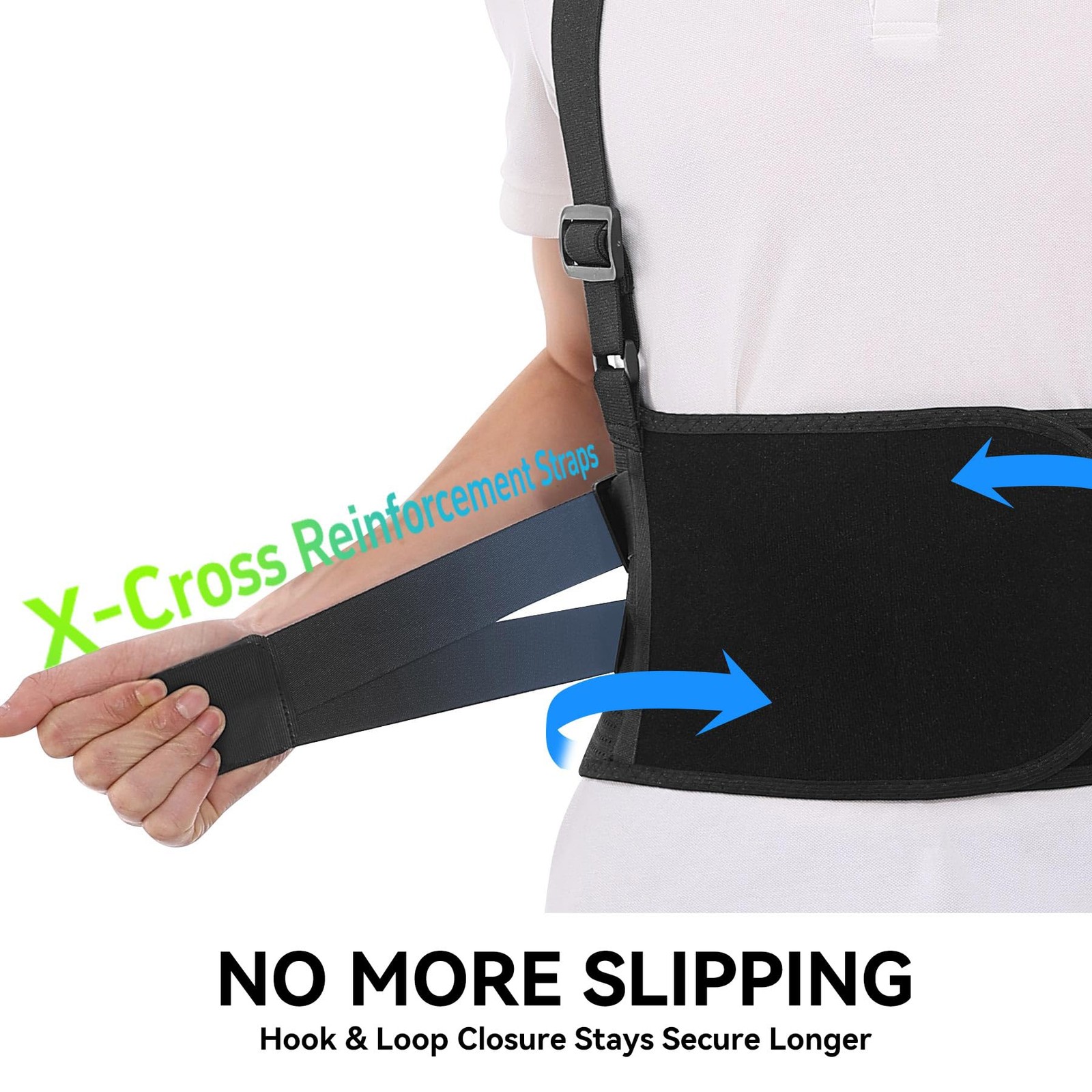 Work Back Brace Lower Back Belt Posture Corrector for and Men Upper Pain Work…