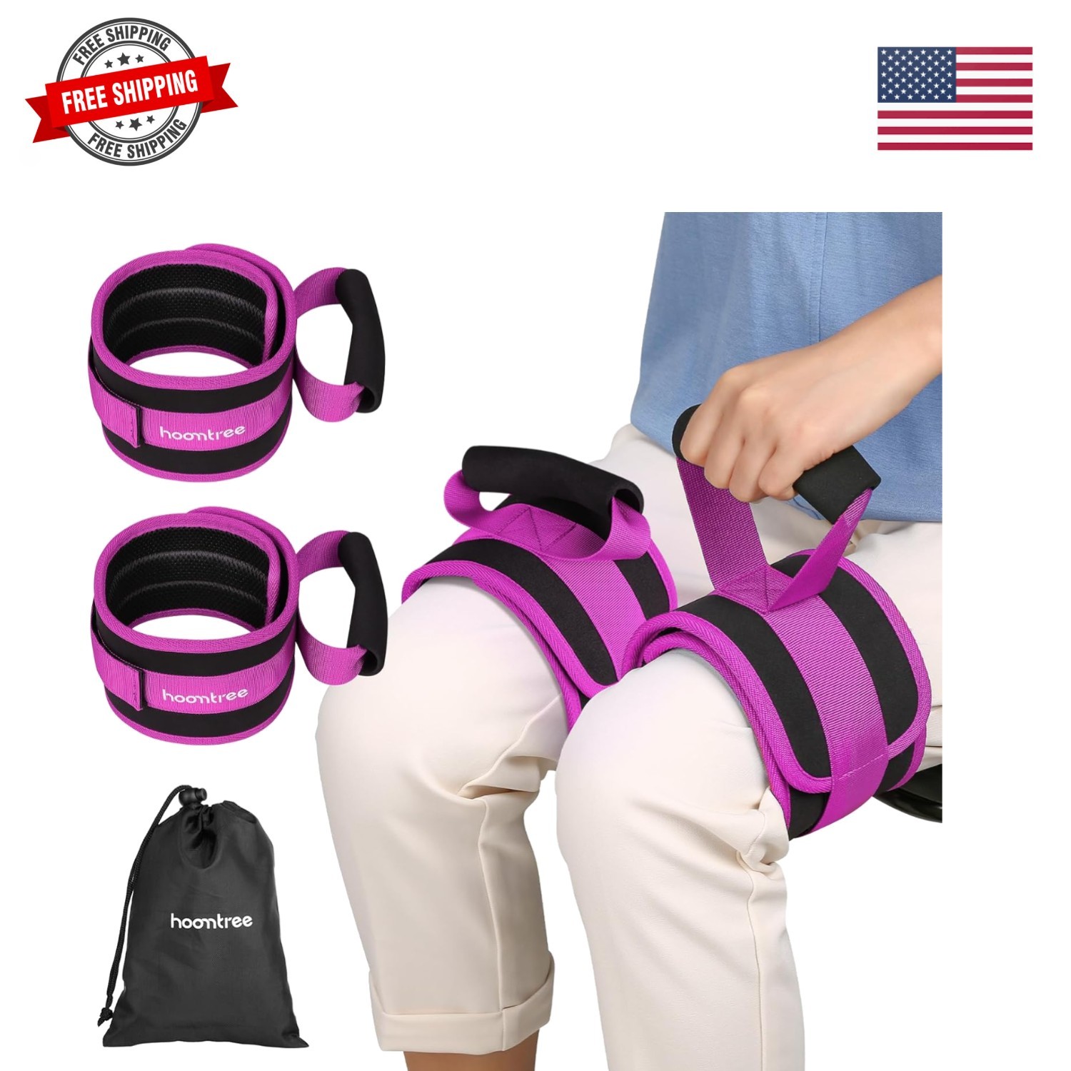 Leg Lifter Strap Set of 2 for Limited Mobility,Thigh Lifter Strap with Padded…