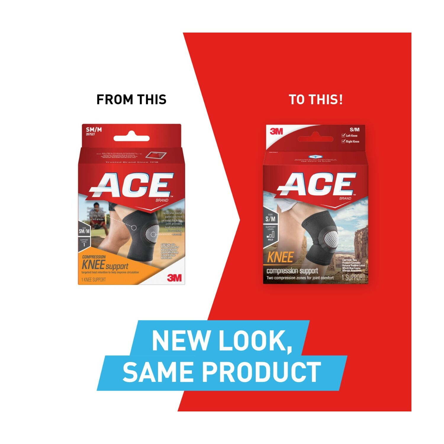 ACE Brand Elasto-Preene Knee Support S/M, Breathable Brace