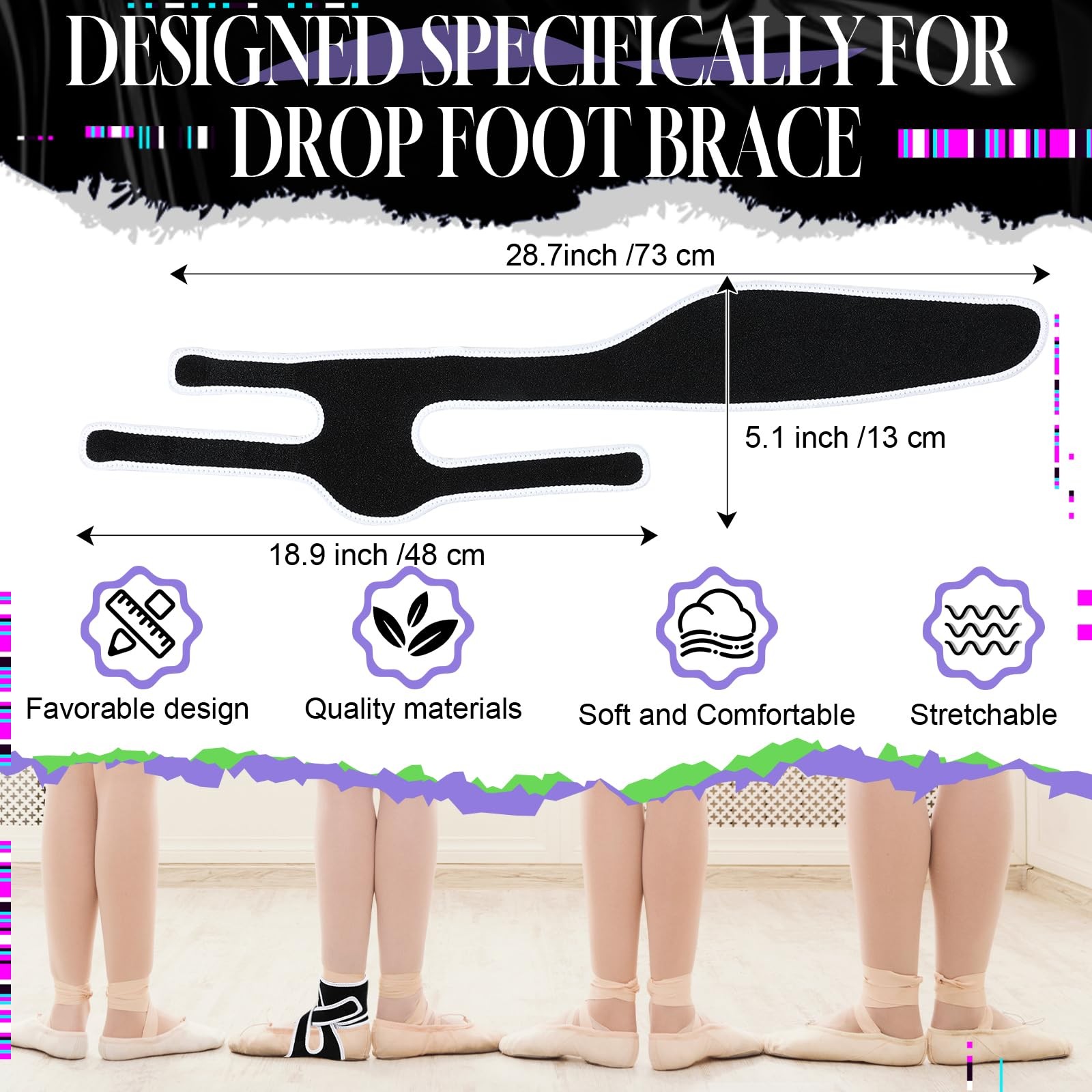 Left AFO Foot Drop Brace Adjustable Ankle Support Walking Arch Relief Unisex