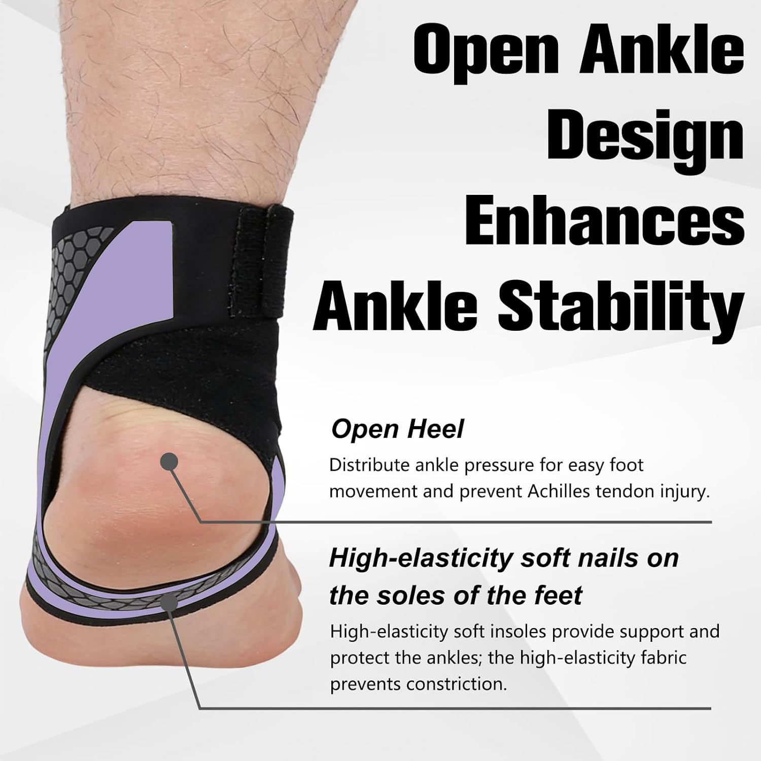 2 Pack Ankle Brace Compression Support Stabilizer for Men Women, Adjustable Lace