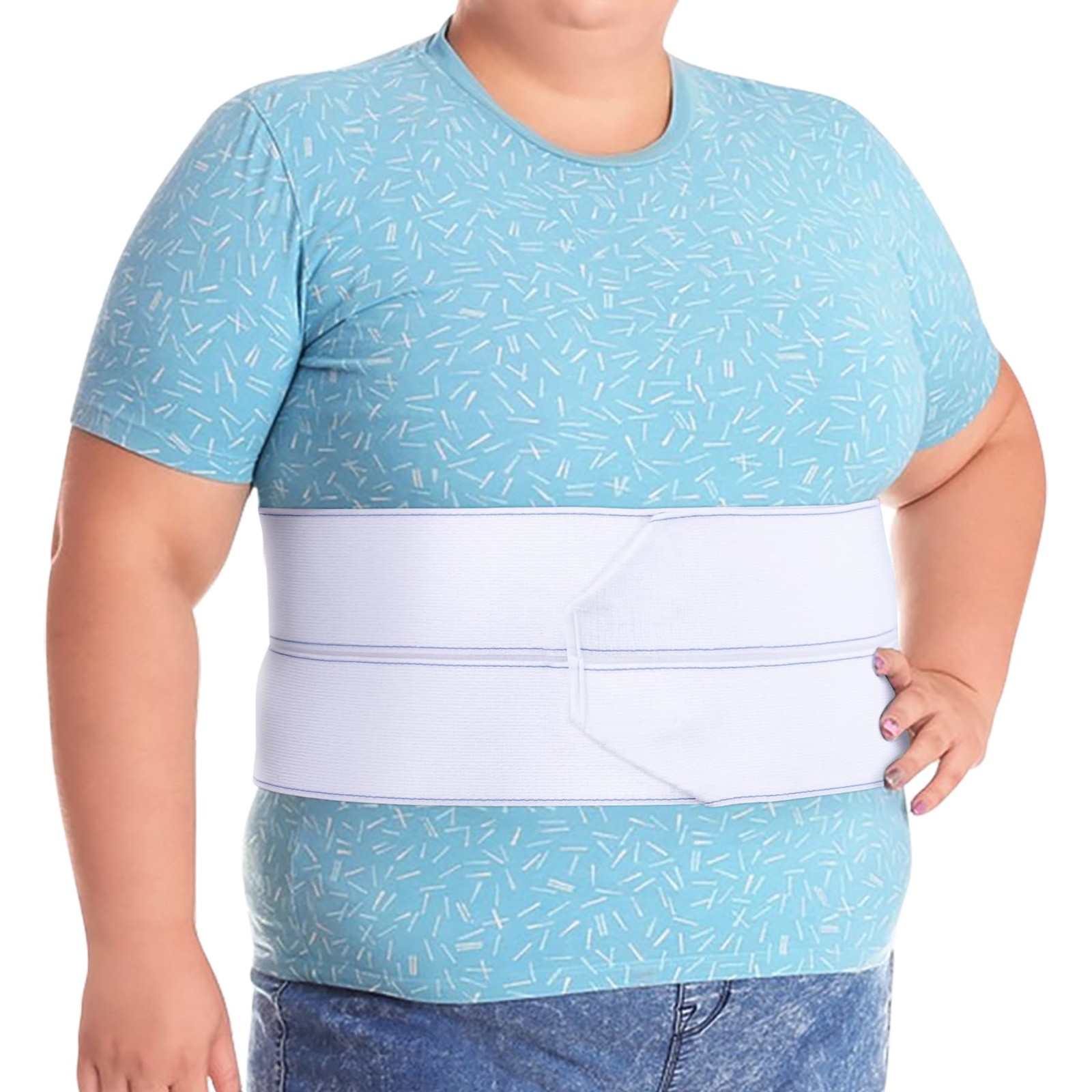 Rib Injury Binder Belt Universal Mens Cage Support Bruised Fractured Plus Size