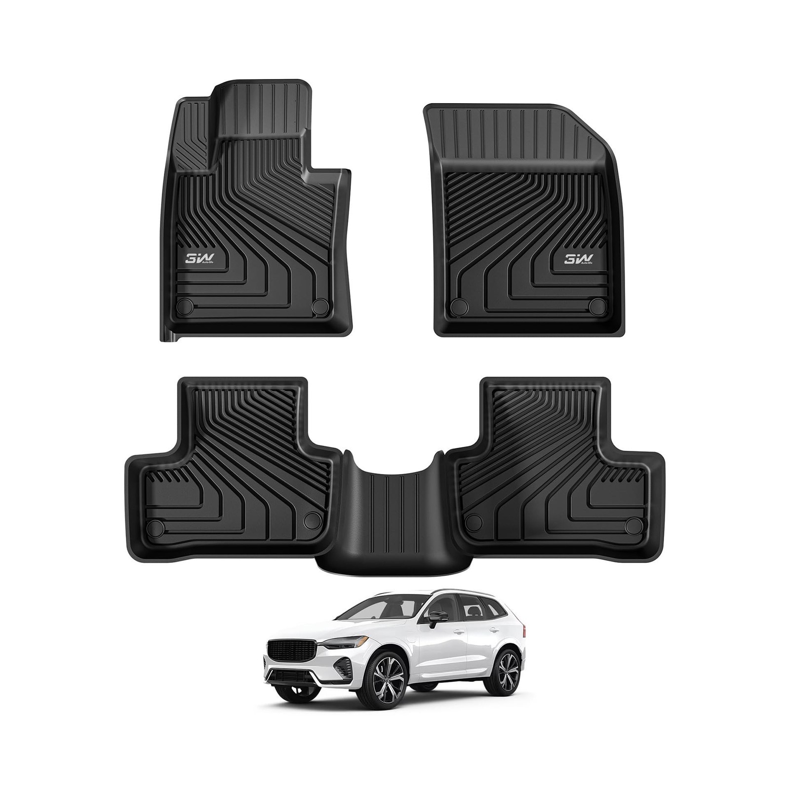 3W Floor Fit Volvo XC60 2018-2024 2025 2026 (Not for Hybrid or PHEV) TPE All-…