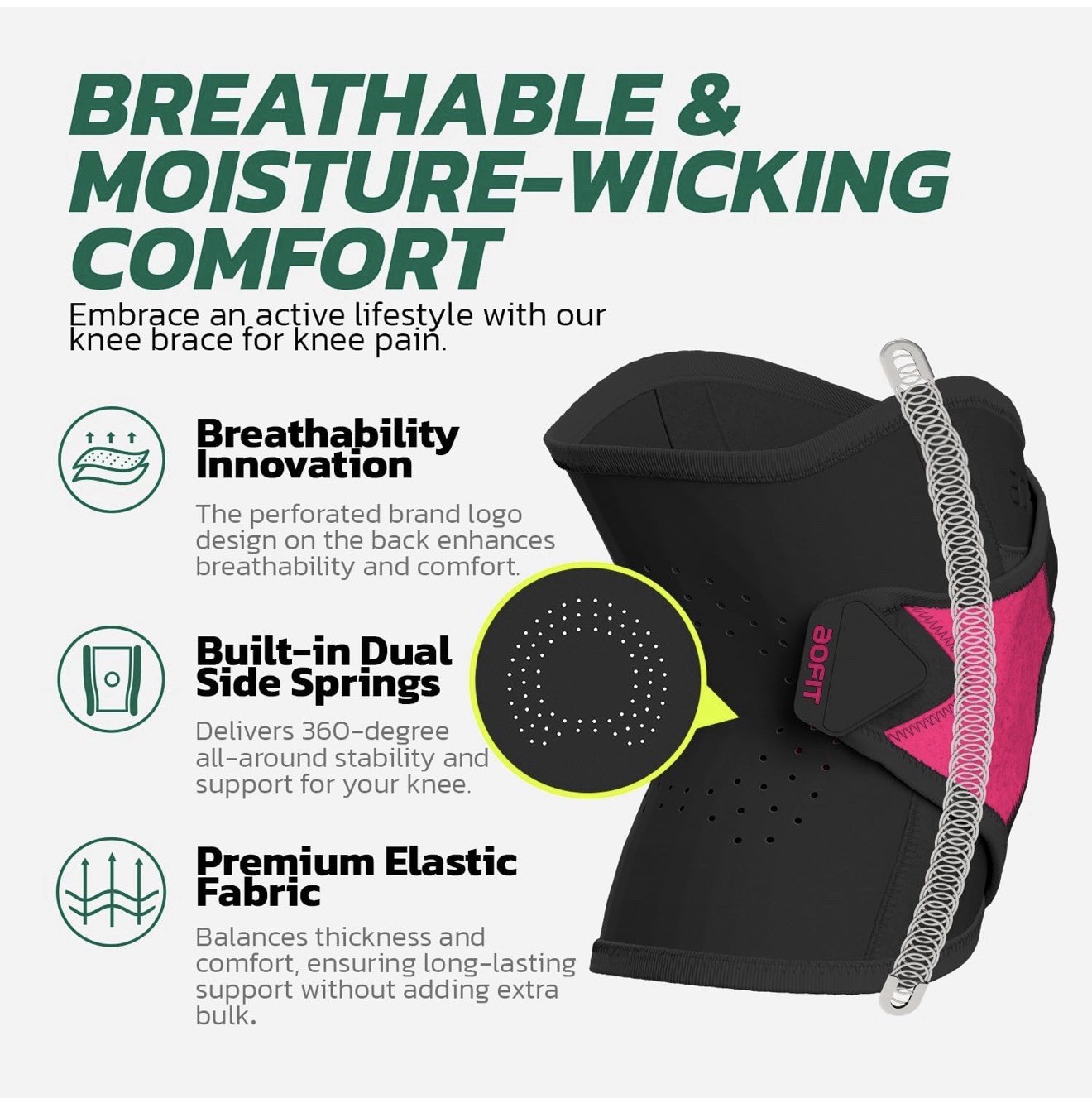 Knee Brace for Women Knee Pain Meniscus Tear Arthritis Patella Dislocation New