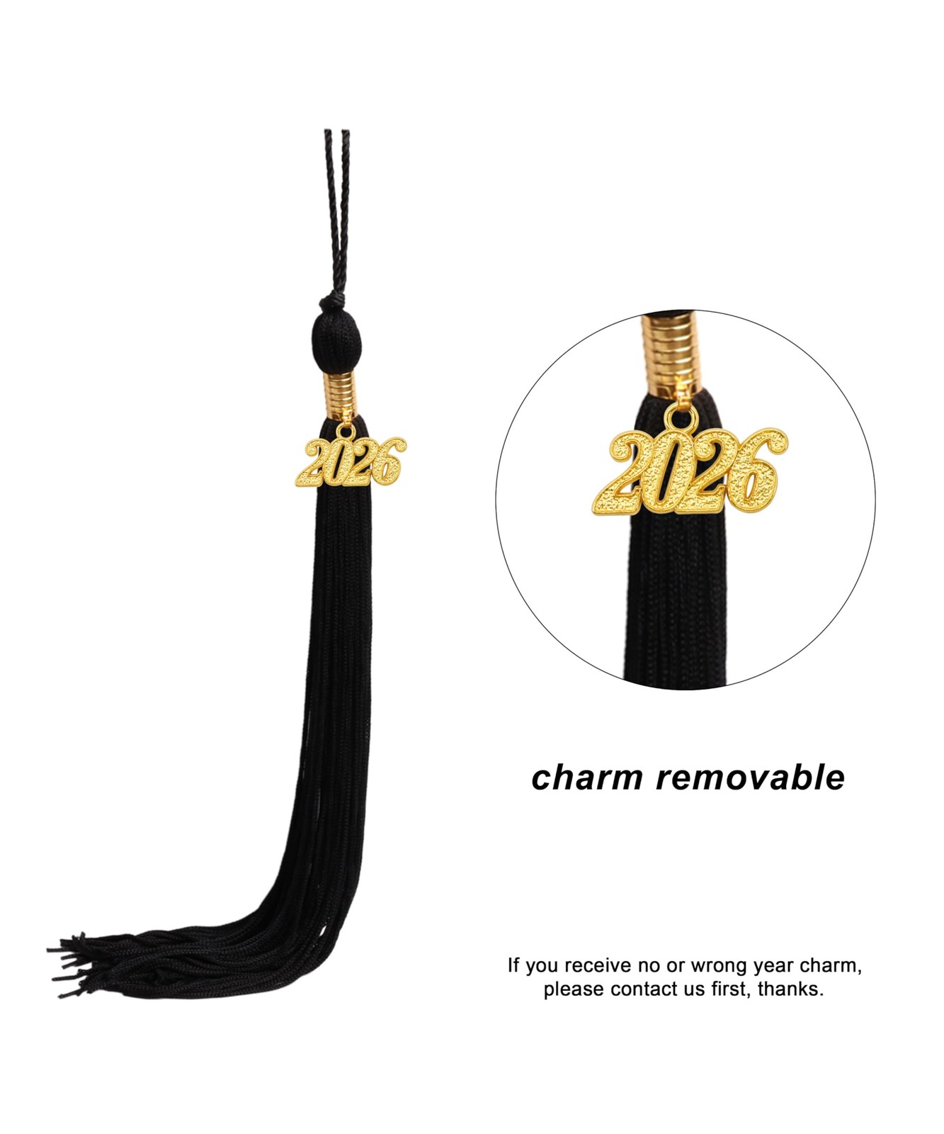 SAMDEEMI Unisex Adult Matte Graduation Cap with 2026 Tassel, One Size, Black