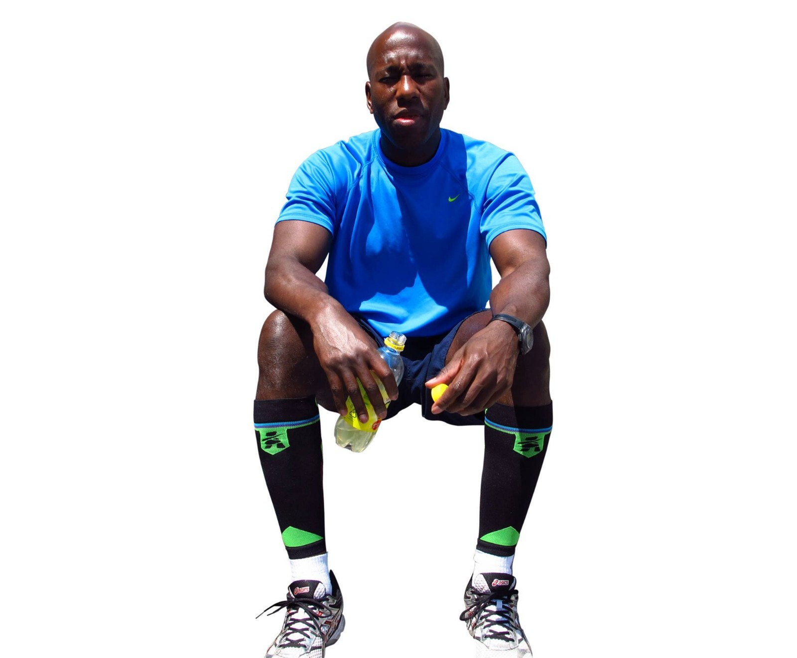 2PCS Tuff Togs Calf compression sleeve women men(footless)-Black-XXL-Unisex-NIB!