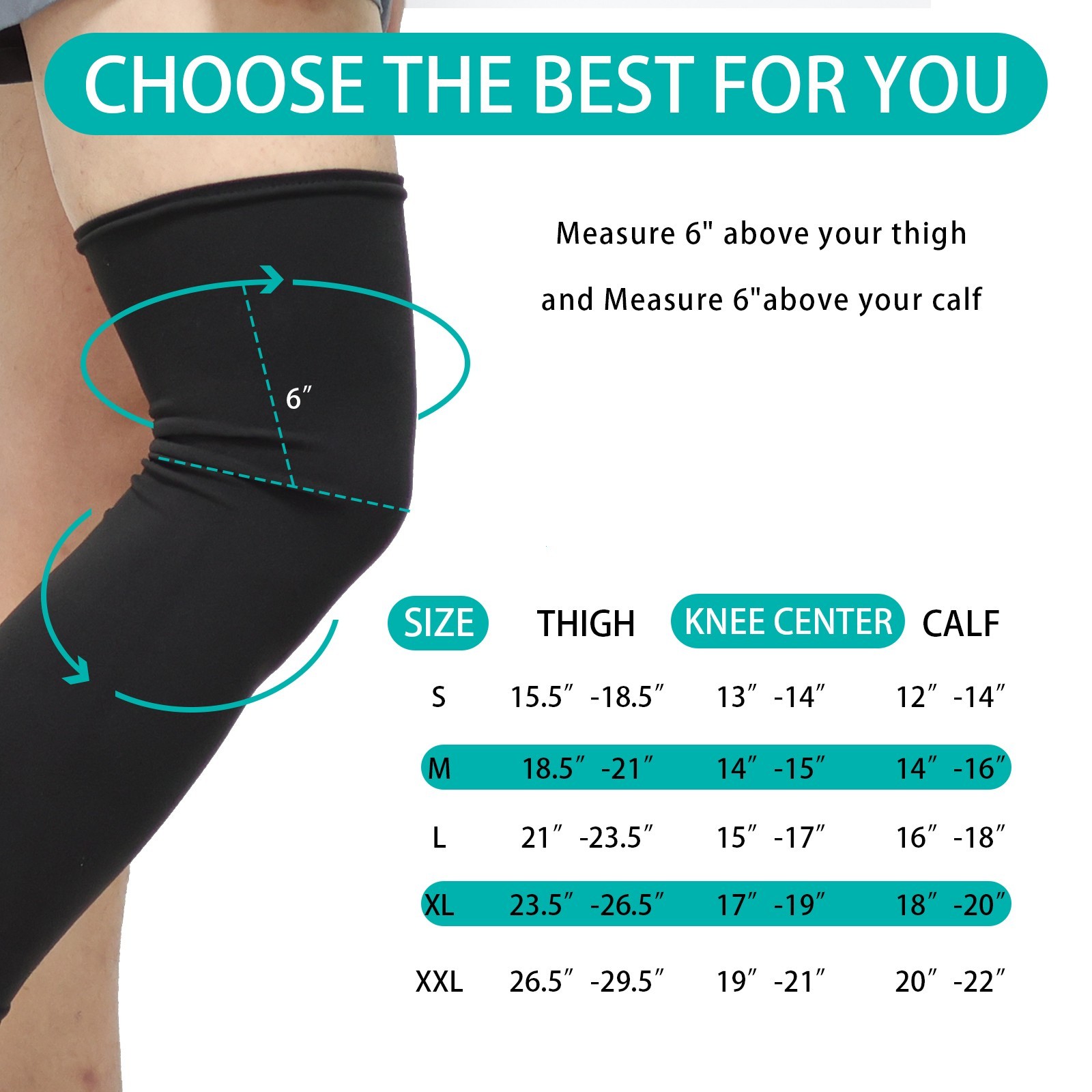 Calf Leg Sleeves & Knee Brace Liners for Men & Women,Running, Gym,Leg Sleeves