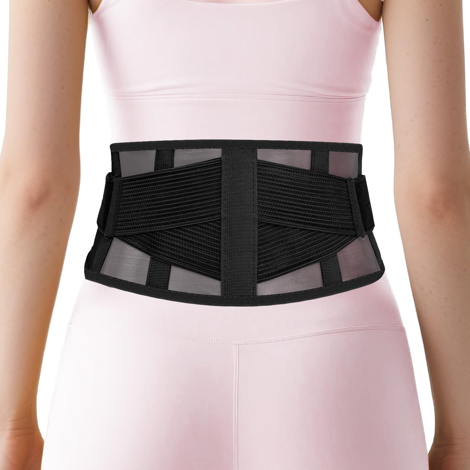 1 PCS Ultra Breathable Thin Back Brace Lower Back Pain Adjustable Lumbar