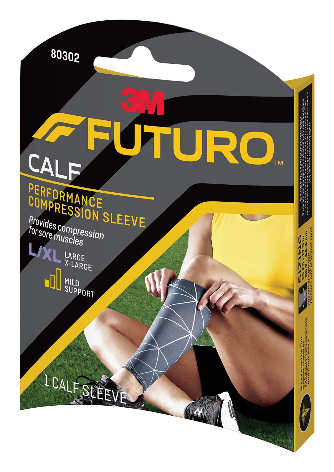 Sport Performance Compression Calf Sleeve, Large/X-Large