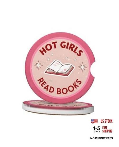 Ceramic Car Cup Coasters 2PCS – | with Cork Back & Finger 2.56inch Hot Girl