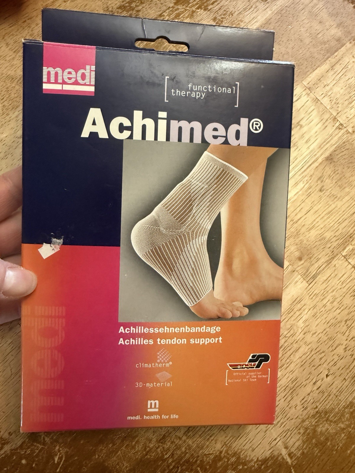Achimed Tendon Support w/2 Anatomically Shaped Silicone Inserts Open Box Size 4