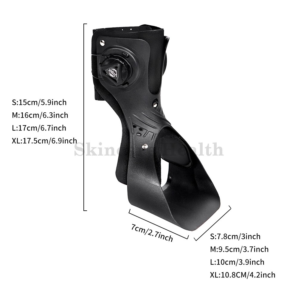 Adjustable AFO Foot Drop Brace with Dial Knob & Air Cushion Ankle Support