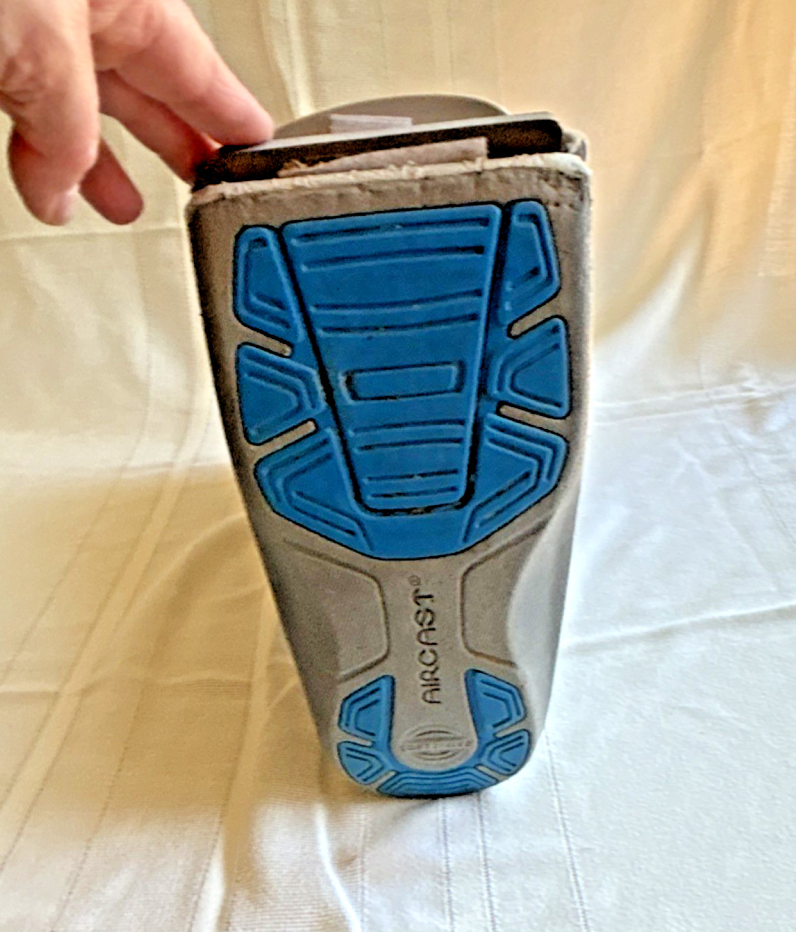 Aircast Adjustable Walking Boot Brace Size M Gray/Blue Ankle Foot