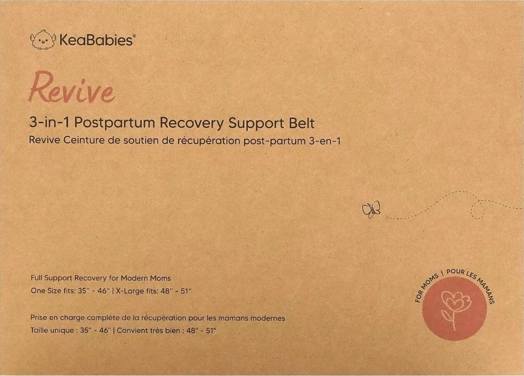 Revive, 3-in-1 Postpartum Recovery Support Belt, Size XL, Midnight Black, 1 Set