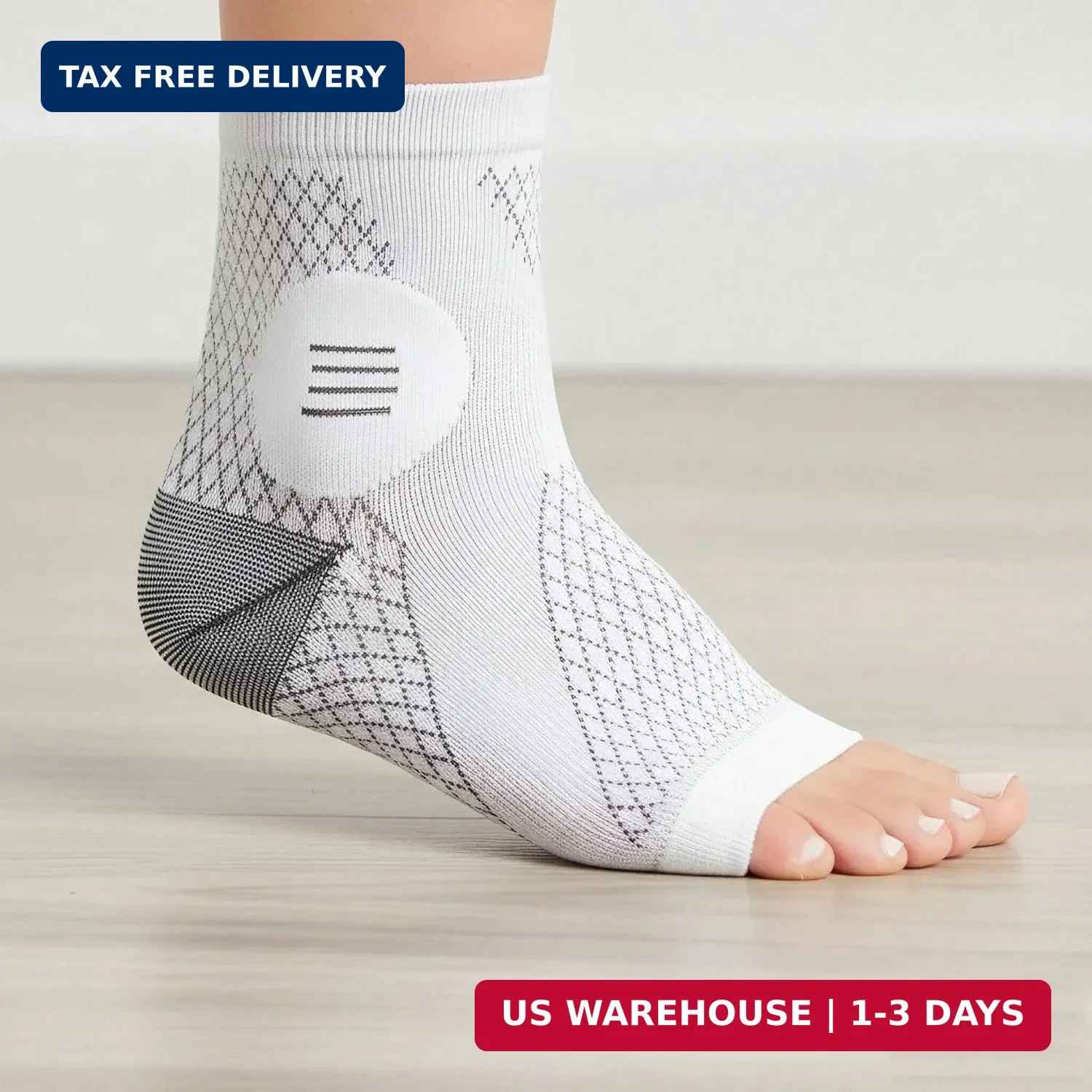 NeuroCare Foot Supports for Neuropathy -Compression Foot Sleeves for Nerve Pain