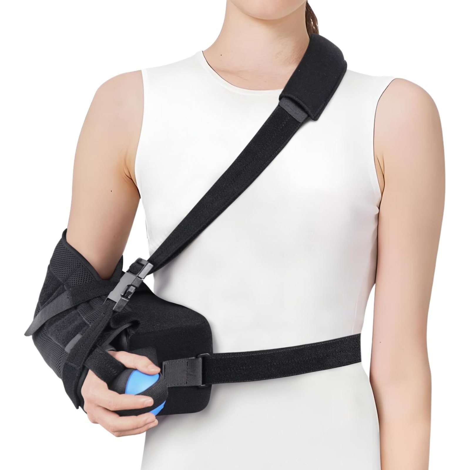 Shoulder Sling Immobilizer, Padded Rotator Cuff Support Brace Removable