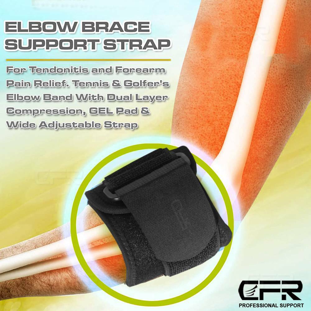 Tennis Elbow Brace Support Arthritis Tendonitis Arm Joint Pain Relief Band Strap