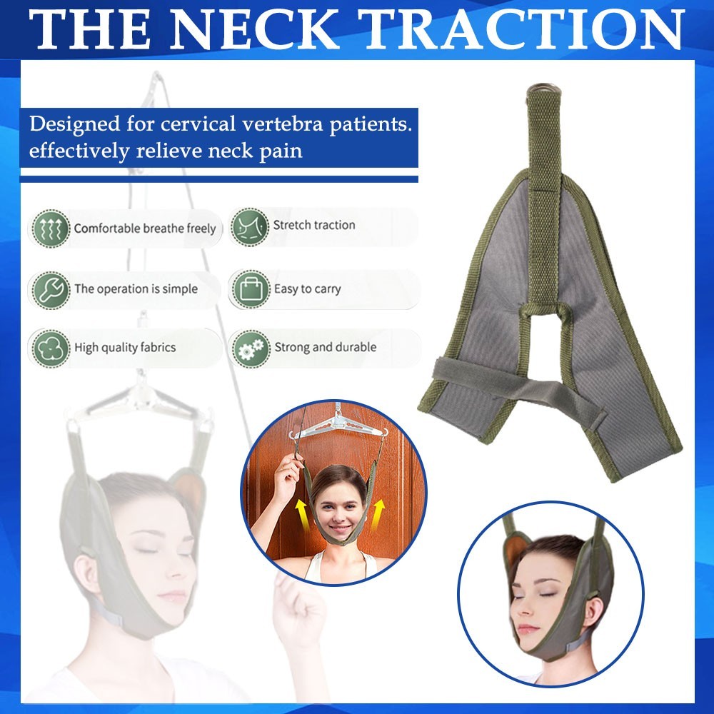 Cervical Neck Traction Stretcher Over Door Head Brace for Pain Relief at Home