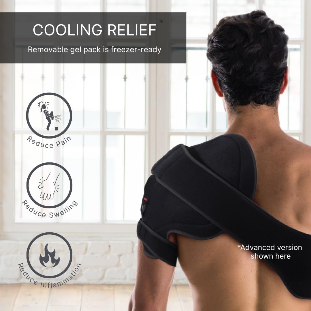 NatraCure Advanced Hot or Cold Therapy Shoulder 1 Count (Pack of 1), Black