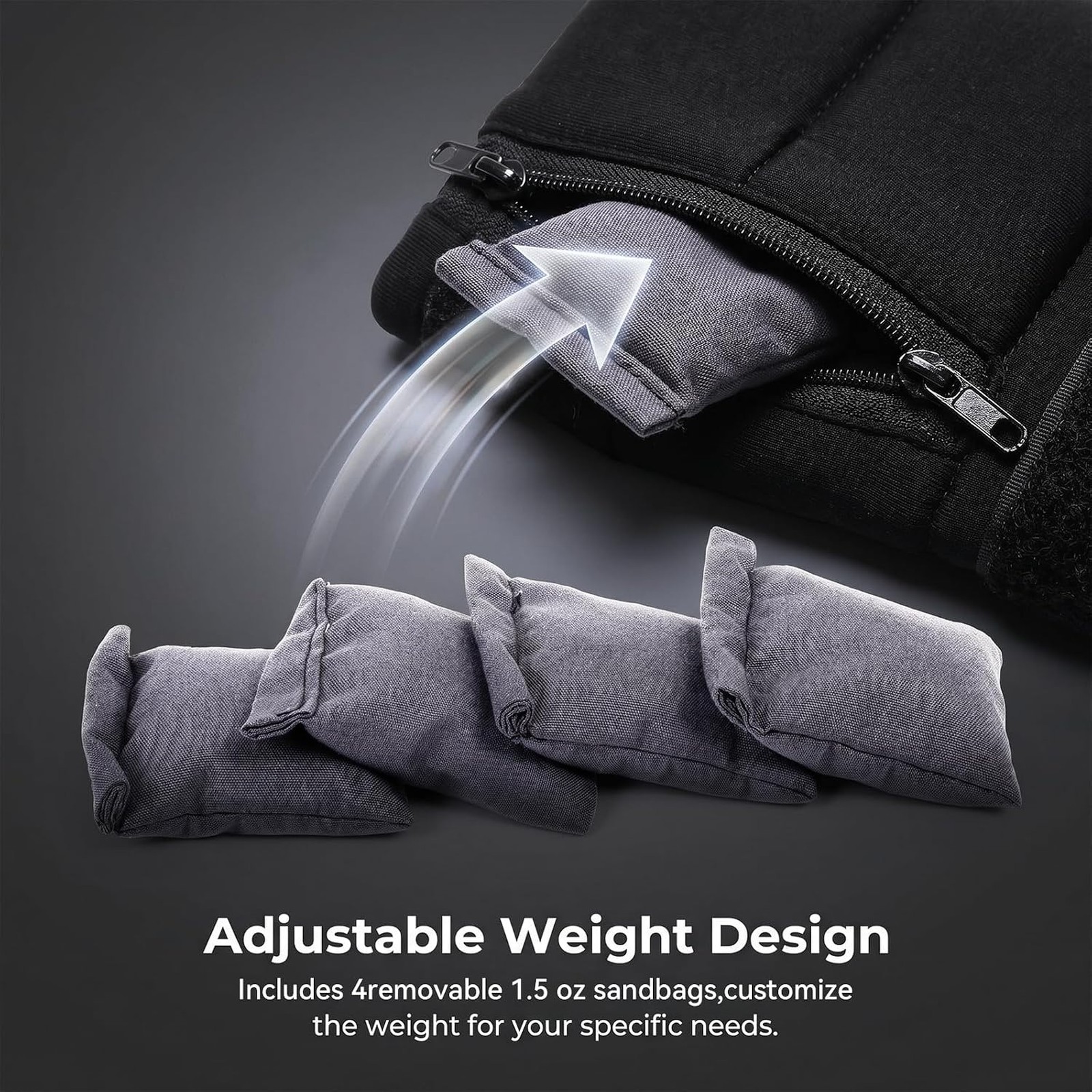 Weighted Gloves Adjustable Hand Tremor Support for Hand and Wrist Mobility