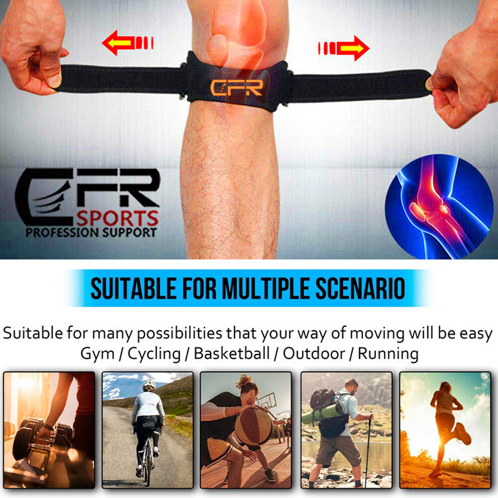 Knee Brace Support Patella Stabilizer Strap Arthritis Running Tendon Pain Relief