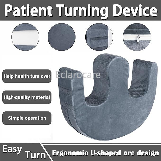 1x Bedridden Patient Turning Device with Fixing Strap Elderly Assistance Product