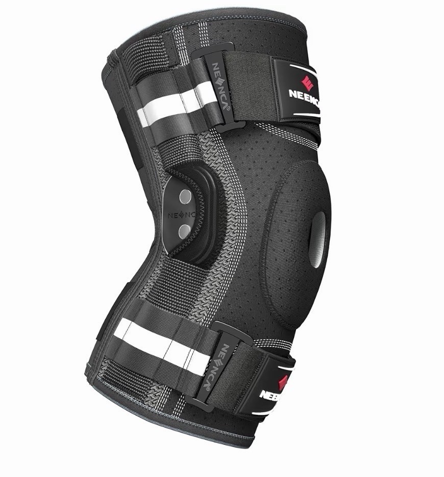 Knee Brace for Knee Pain, Hinged Knee Support Removable Dual Side Stabilizers