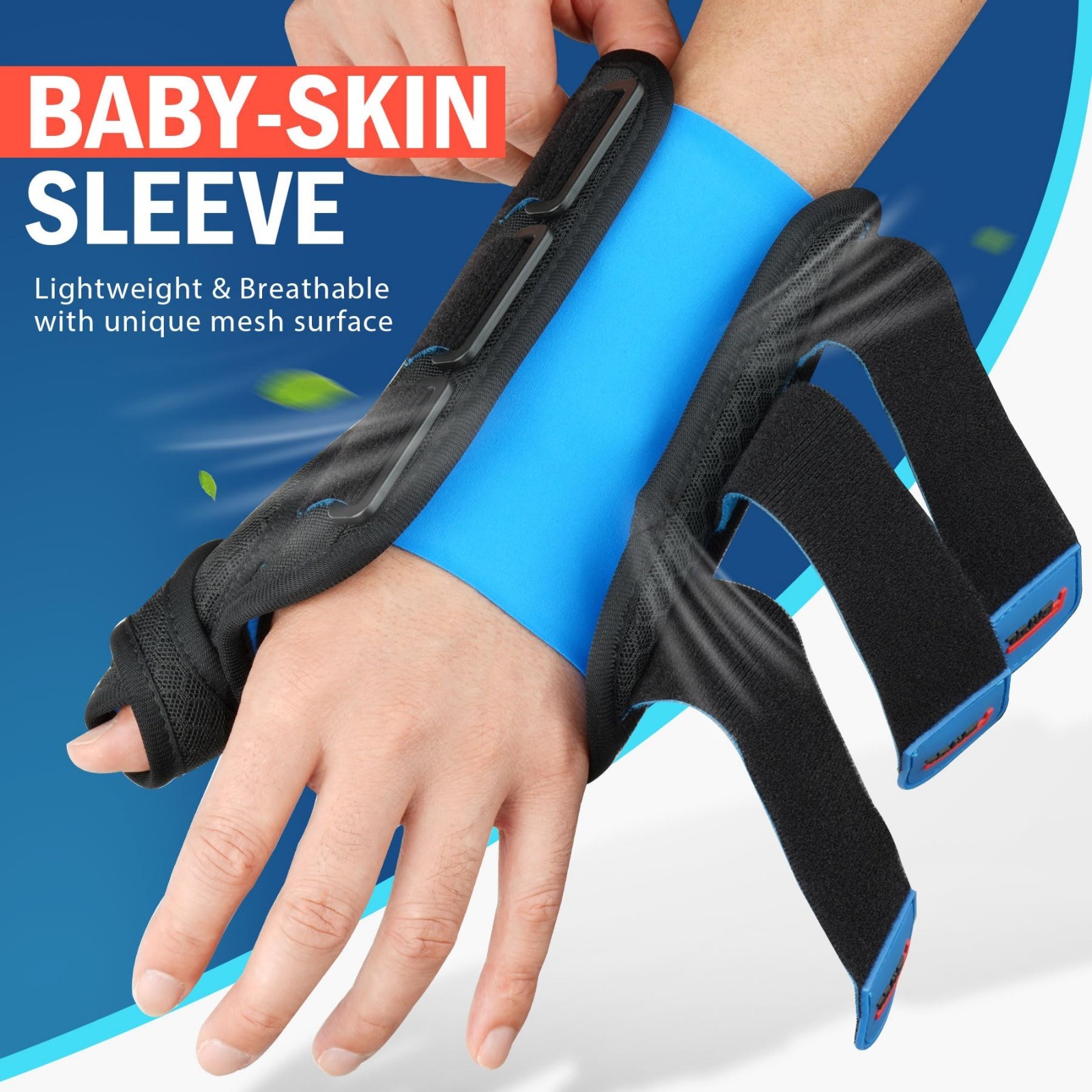 2 Pack Adjustable Wrist Brace with Thumb Support for Left & Right Hand, M/L