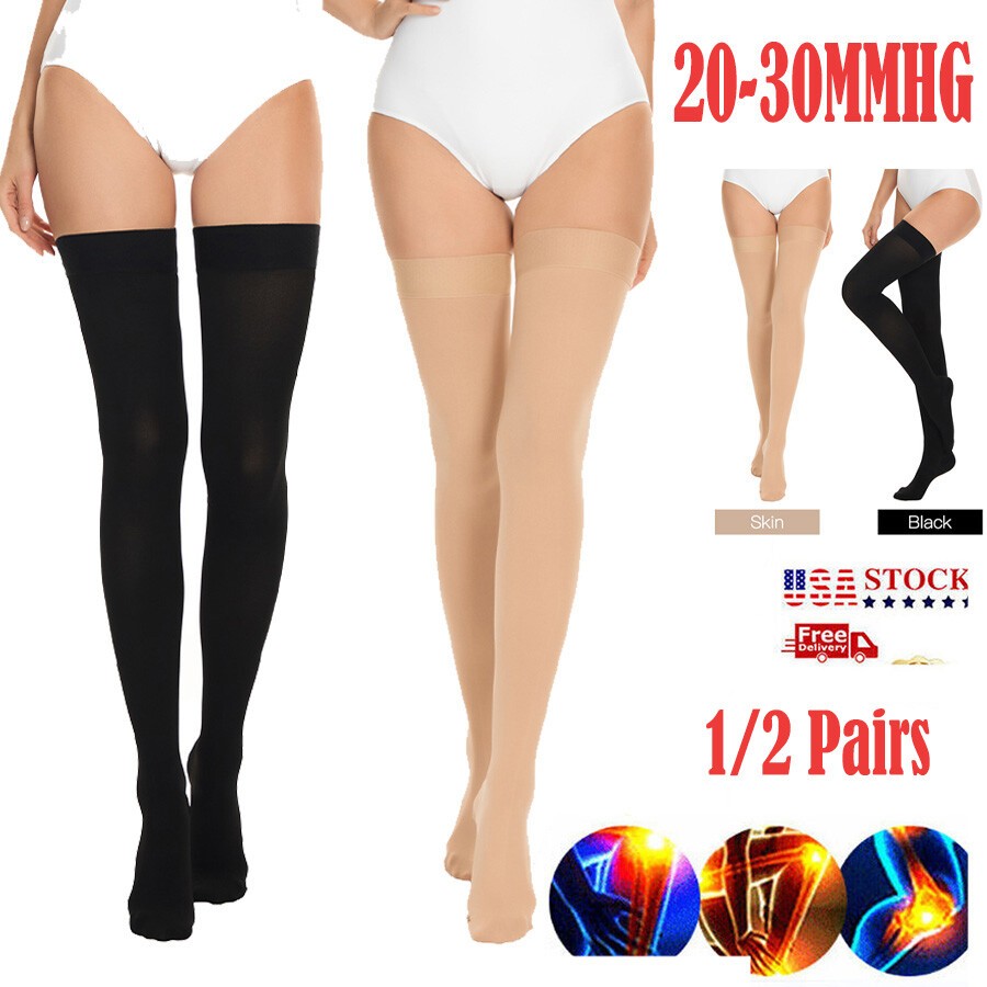Long Socks 20-30 mmHG Over Knee Thigh High Stockings Hosiery Tights Pantyhose US