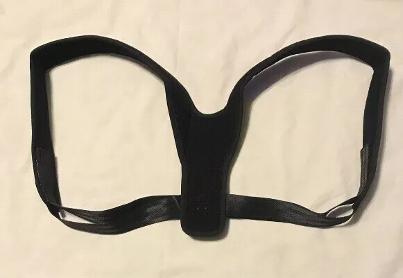 Posture Corrector Back Brace, Size Large, Black, Light Weight Comfort, NEW